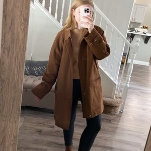 Burberry London Brown Wool Peacoat